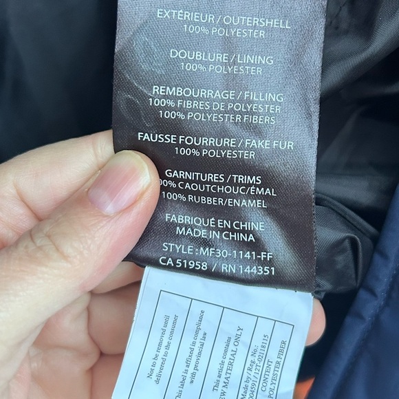 Oxygen Navy 3/4 length Parka, size XXL - Picture 11 of 13